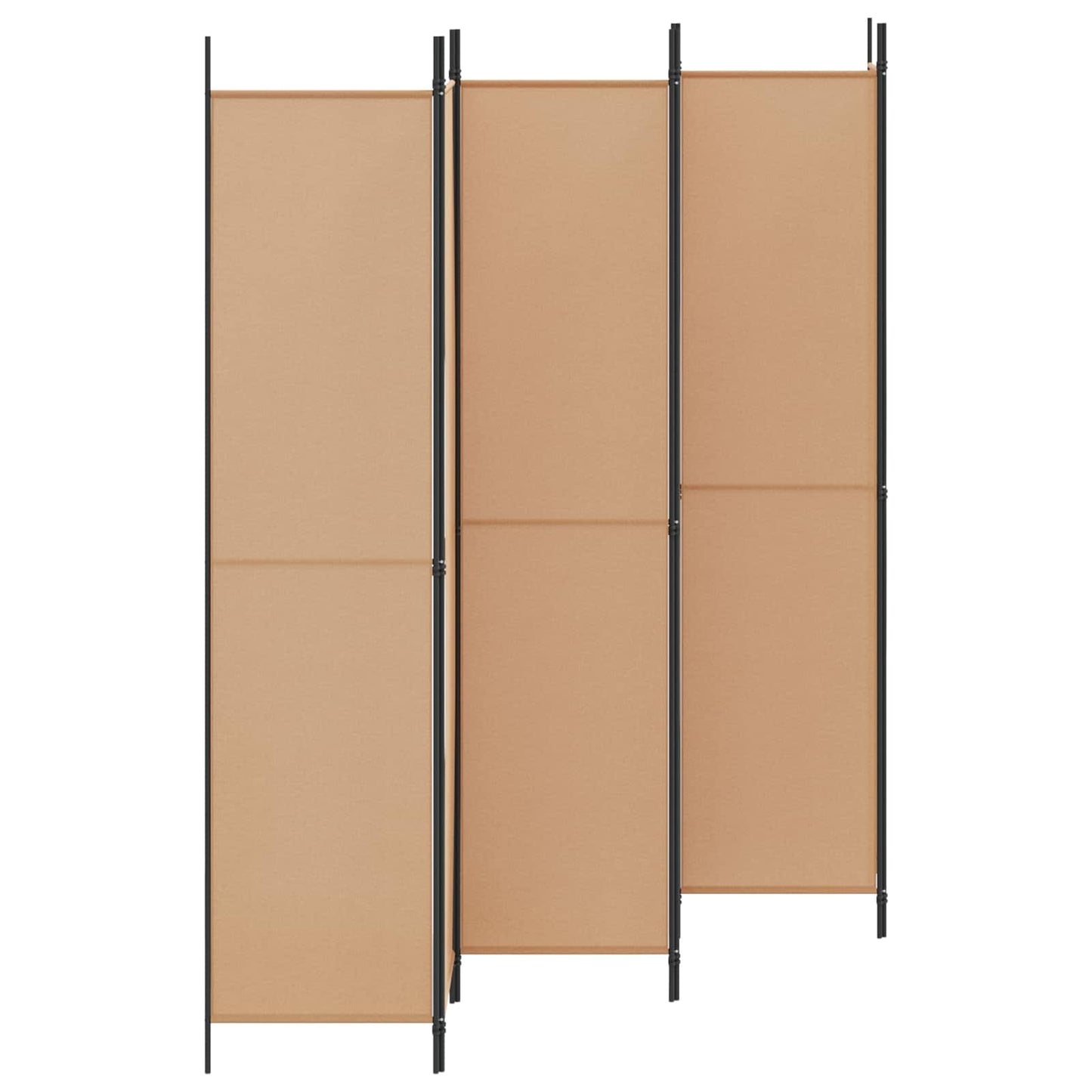 6-Panel Room Divider Beige 300 x 220 cm Fabric