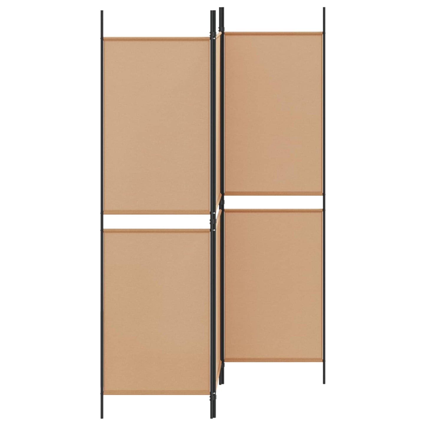 3-Panel Room Divider Beige 150 x 180 cm Fabric