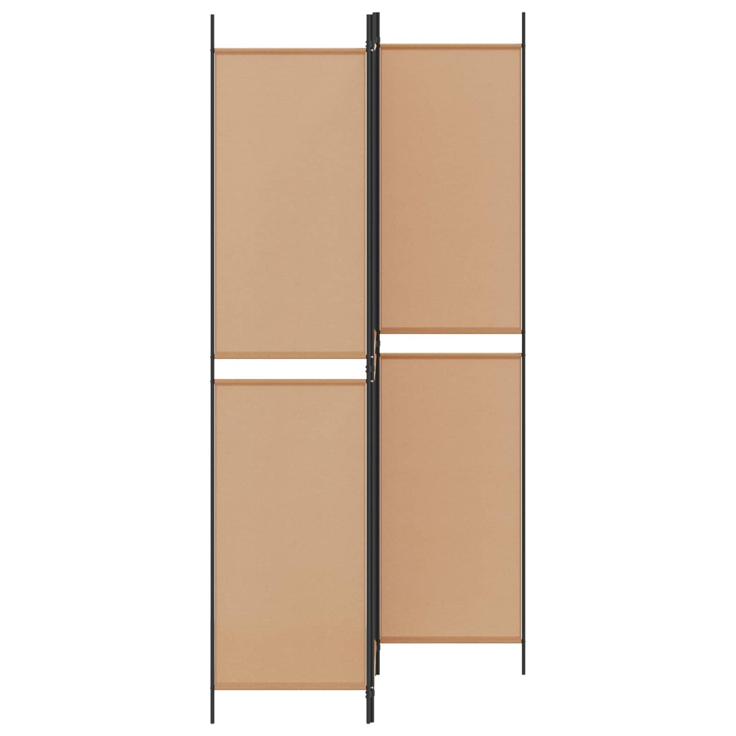 3-Panel Room Divider Beige 150 x 220 cm Fabric