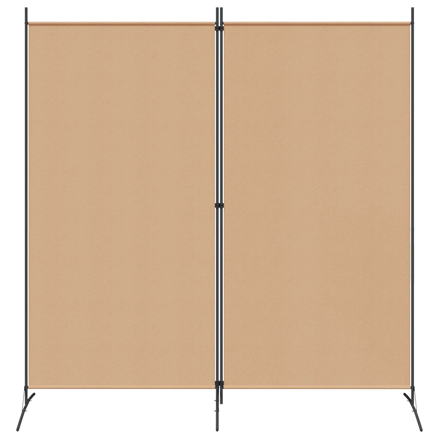 2-Panel Room Divider Beige 175 x 180 cm Fabric