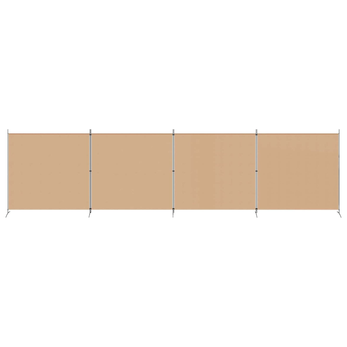 4-Panel Room Divider Beige 698 x 180 cm Fabric