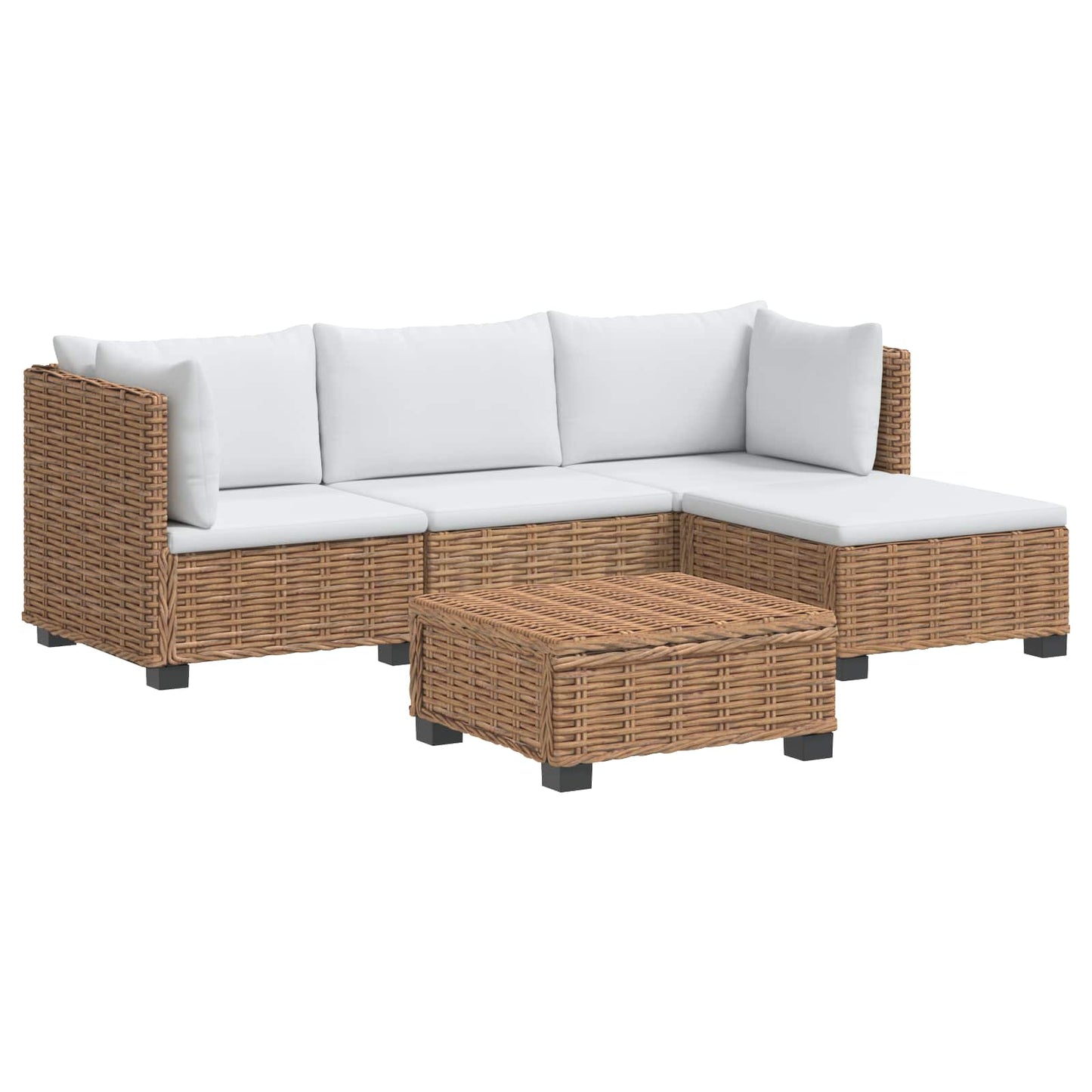 5 pcs Rattan Lounge Set with Cushions GENDT Natural Rattan