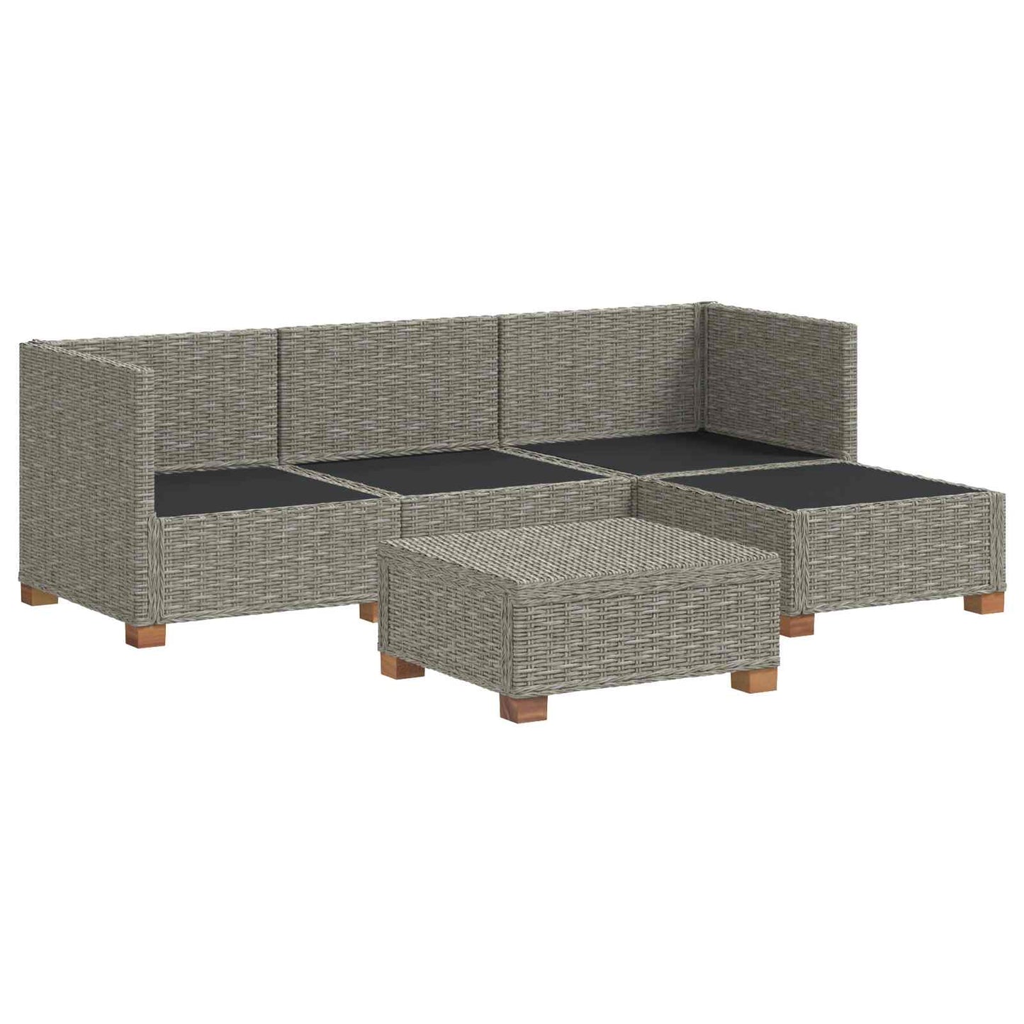 5 pcs Rattan Lounge Set with Cushions GENDT Natural Rattan