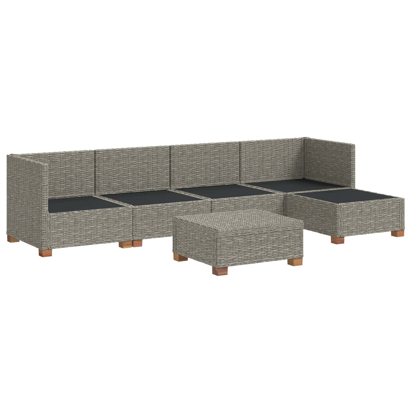 6 pcs Rattan Lounge Set with Cushions GENDT Natural Rattan