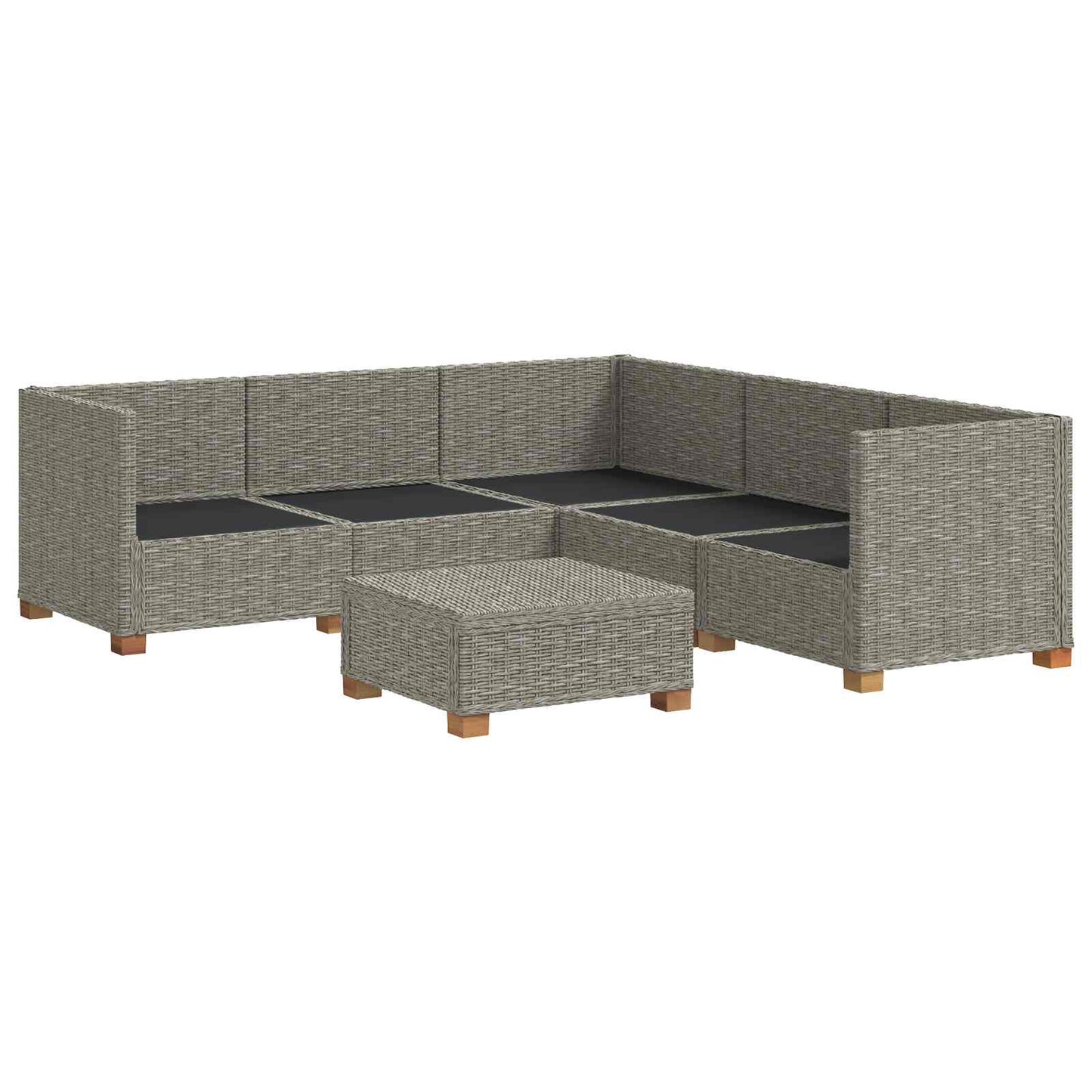 6 pcs Rattan Lounge Set with Cushions GENDT Natural Rattan