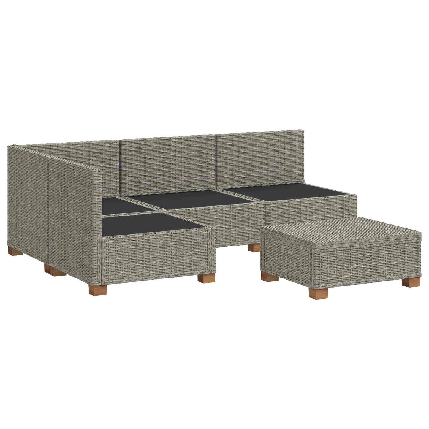 5 pcs Rattan Lounge Set with Cushions GENDT Natural Rattan