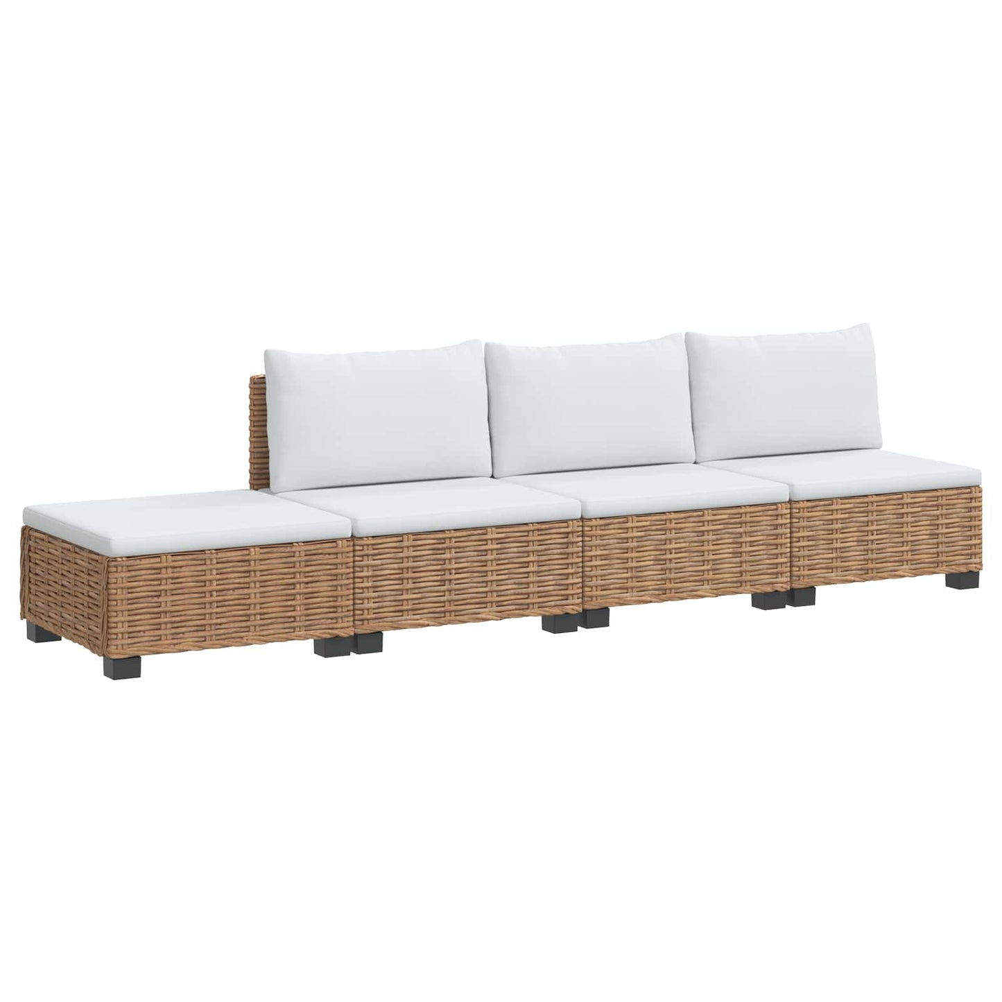 4 pcs Rattan Lounge Set with Cushions GENDT Natural Rattan