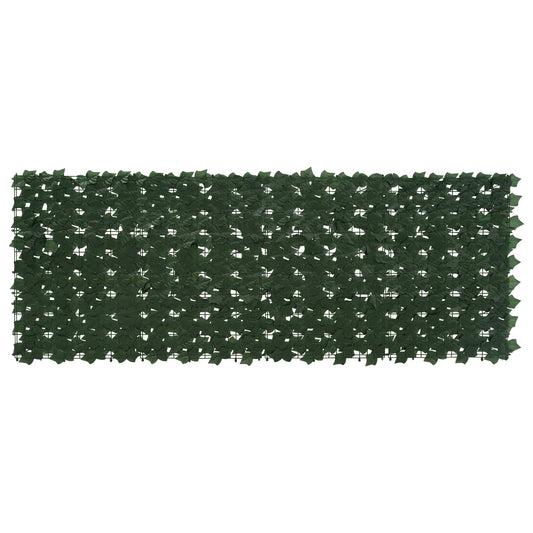 Balcony Screen with Leaves Dark Green 200 x 75 cm