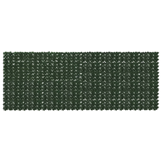Balcony Screen with Leaves Dark Green 400 x 150 cm