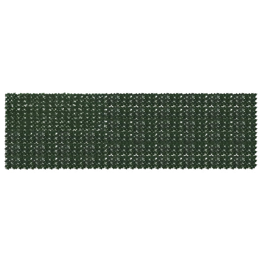 Balcony Screen with Leaves Dark Green 500 x 150 cm