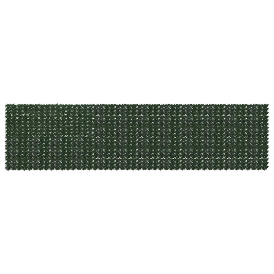 Balcony Screen with Leaves Dark Green 600 x 150 cm