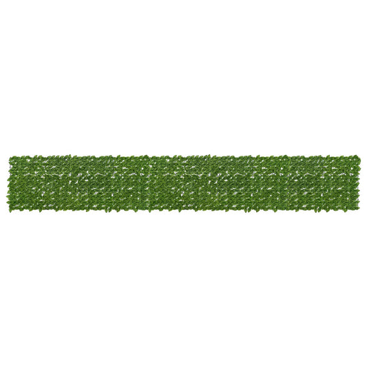 Balcony Screen with Leaves Green and Yellow 500 x 75 cm