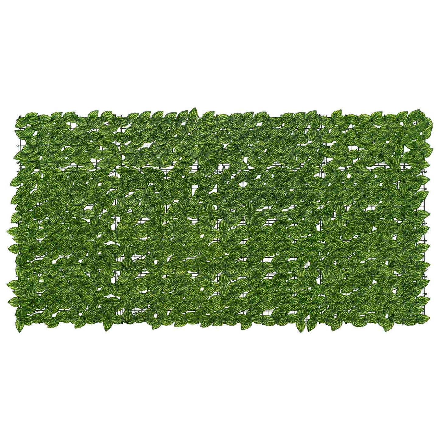 Balcony Screen with Leaves Green and Yellow 200 x 100 cm