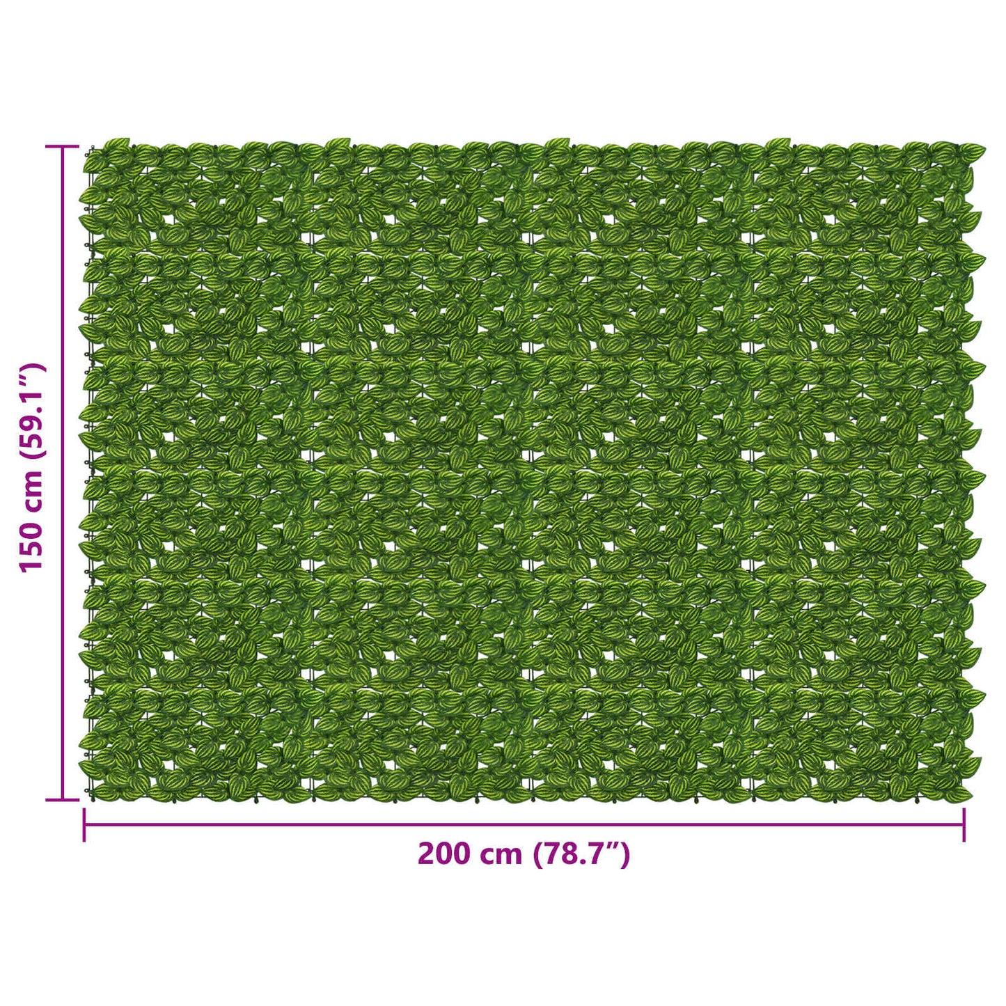 Balcony Screen with Leaves Green and Yellow 200 x 150 cm