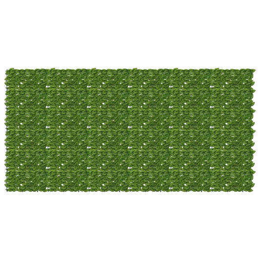 Balcony Screen with Leaves Green and Yellow 300 x 150 cm