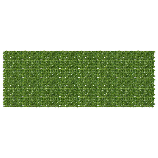Balcony Screen with Leaves Green and Yellow 400 x 150 cm