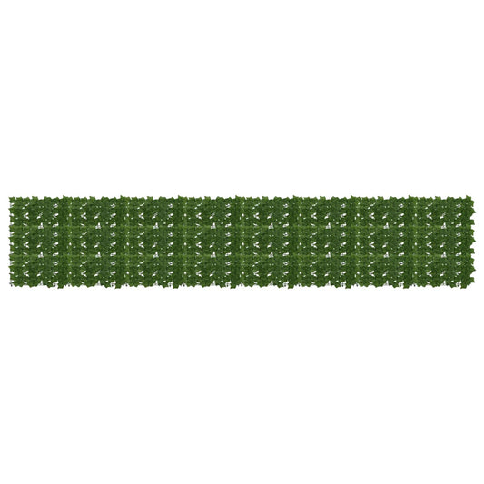 Balcony Screen with Leaves Green 400 x 75 cm