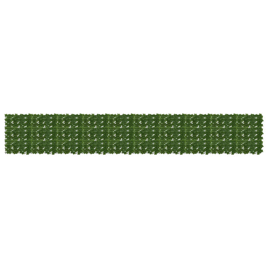 Balcony Screen with Leaves Green 500 x 75 cm