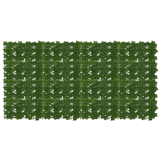 Balcony Screen with Leaves Green 200 x 100 cm