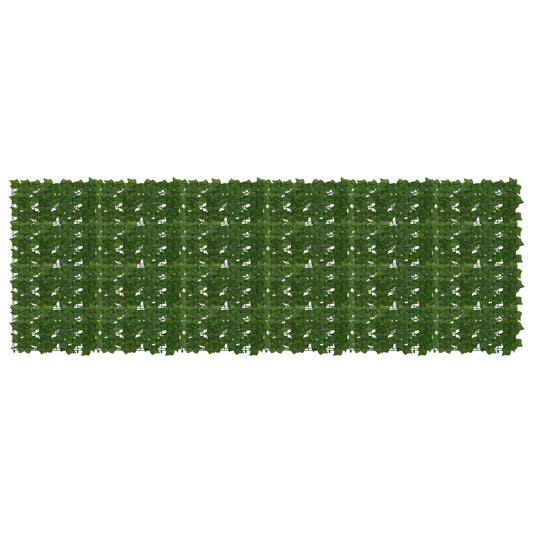 Balcony Screen with Leaves Green 300 x 100 cm