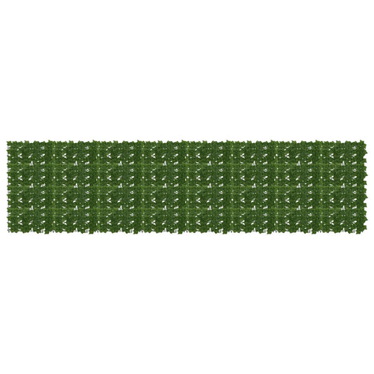 Balcony Screen with Leaves Green 400 x 100 cm