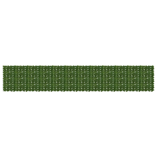Balcony Screen with Leaves Green 600 x 100 cm