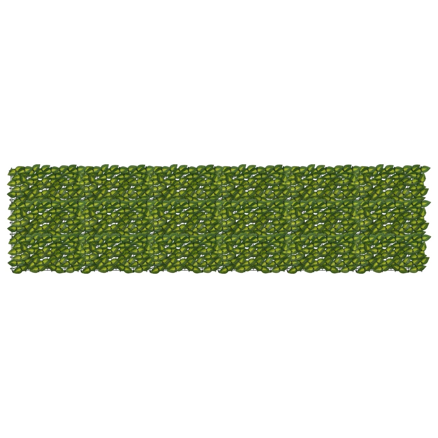 Balcony Screen with Leaves Green and Yellow 300 x 75 cm