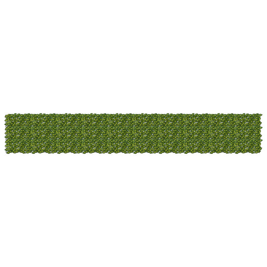 Balcony Screen with Leaves Green and Yellow 500 x 75 cm
