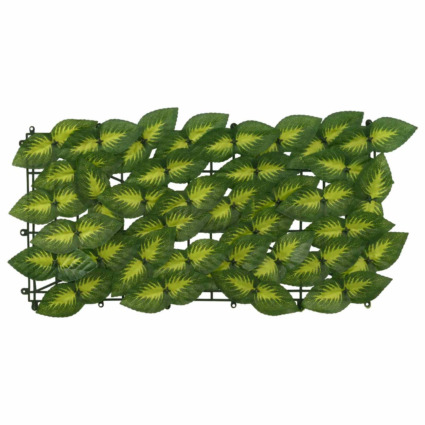 Balcony Screen with Leaves Green and Yellow 500 x 75 cm