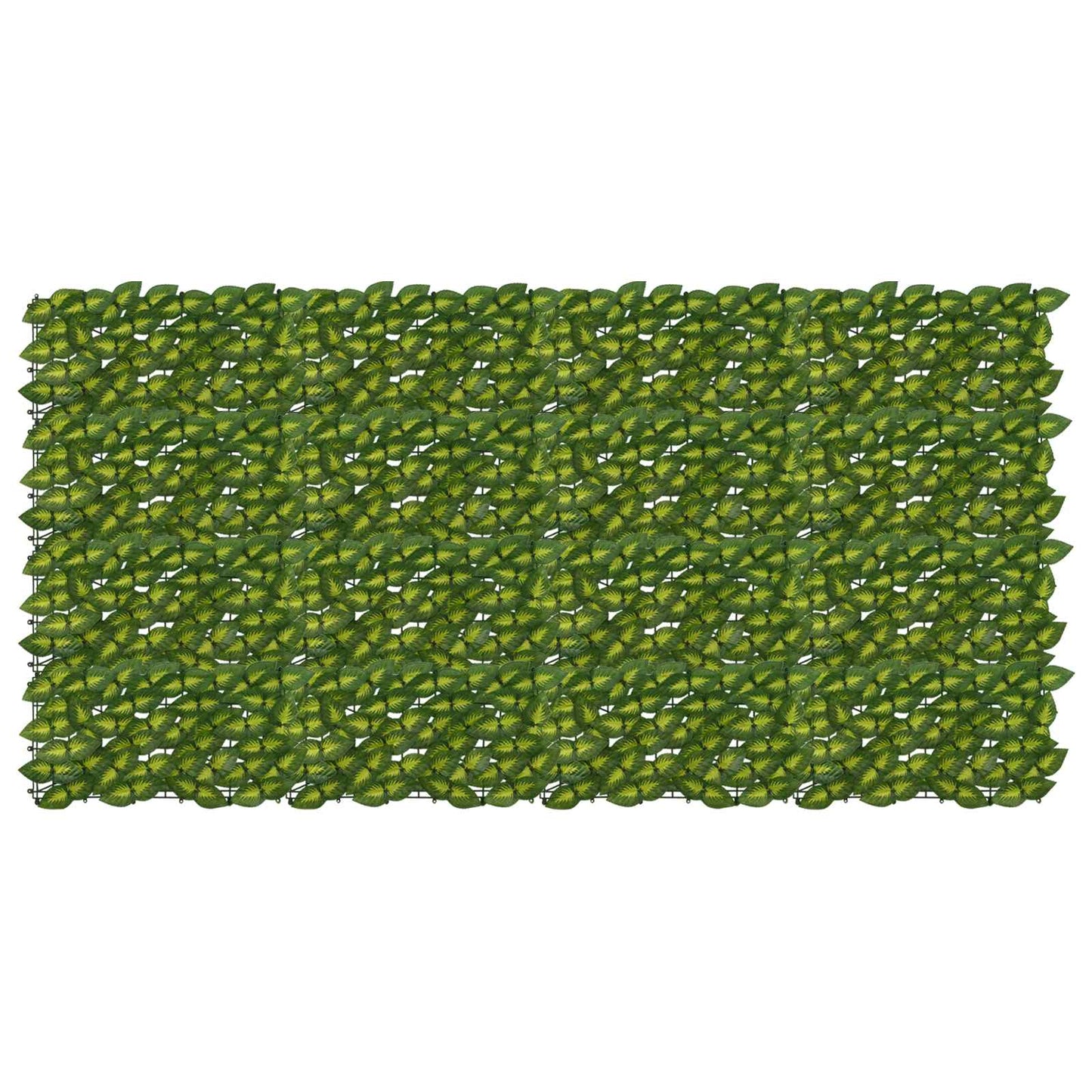 Balcony Screen with Leaves Green and Yellow 200 x 100 cm