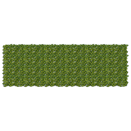 Balcony Screen with Leaves Green and Yellow 300 x 100 cm