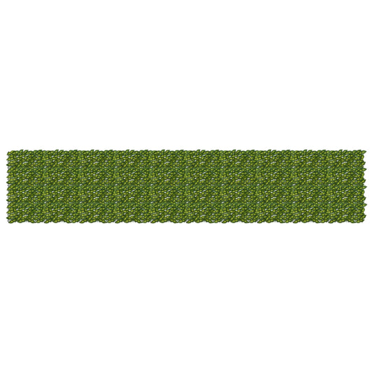 Balcony Screen with Leaves Green and Yellow 500 x 100 cm