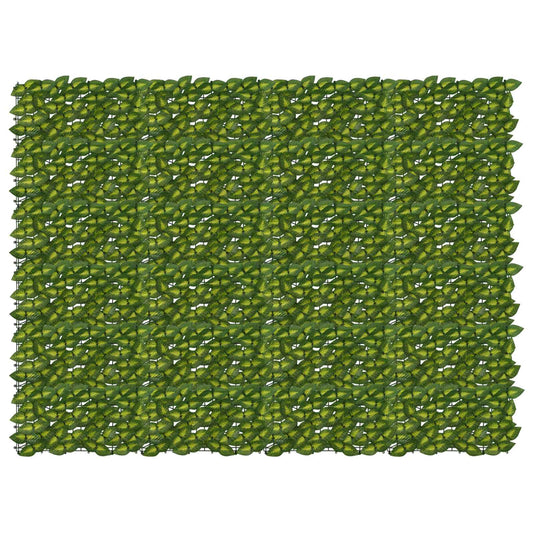 Balcony Screen with Leaves Green and Yellow 200 x 150 cm