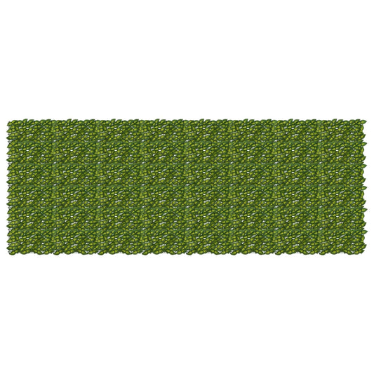Balcony Screen with Leaves Green and Yellow 400 x 150 cm