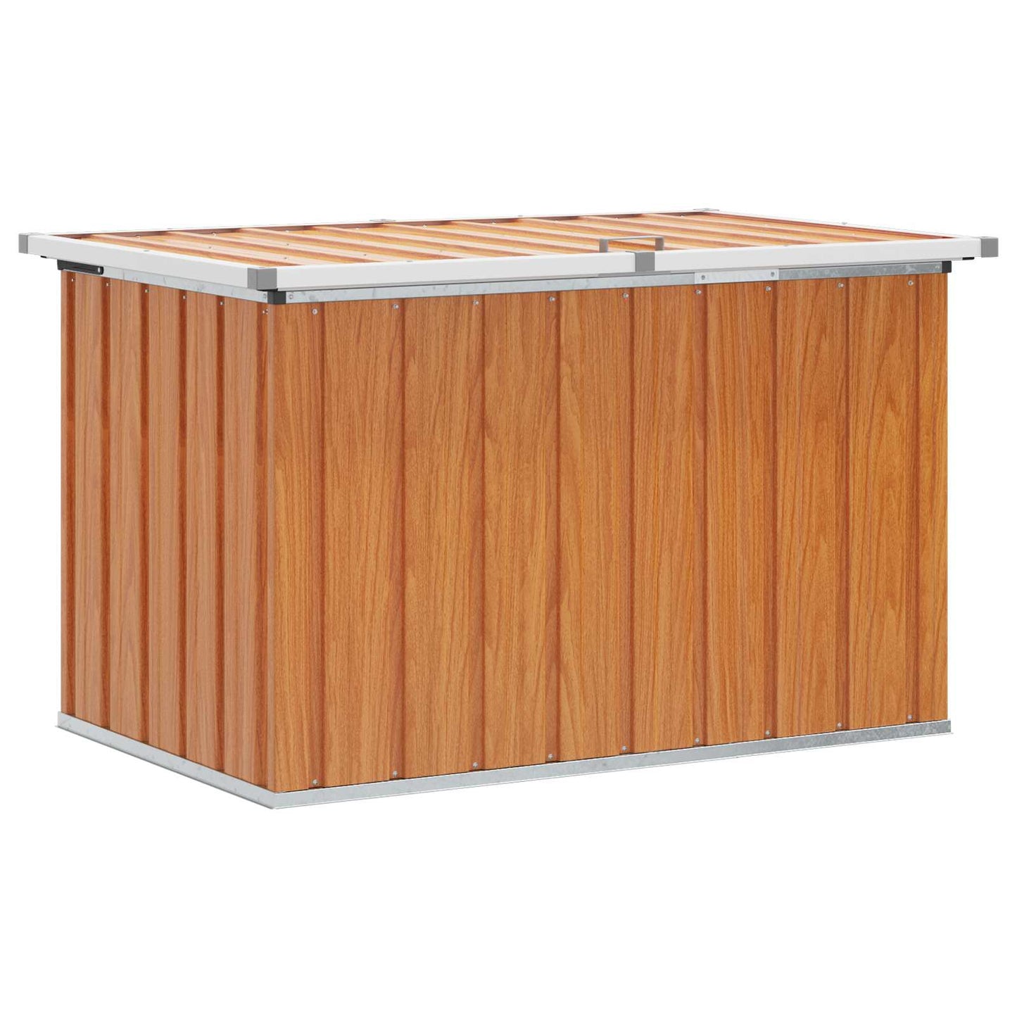 Outdoor Storage Box Wood 109 x 67 x 65 cm Galvanised Steel