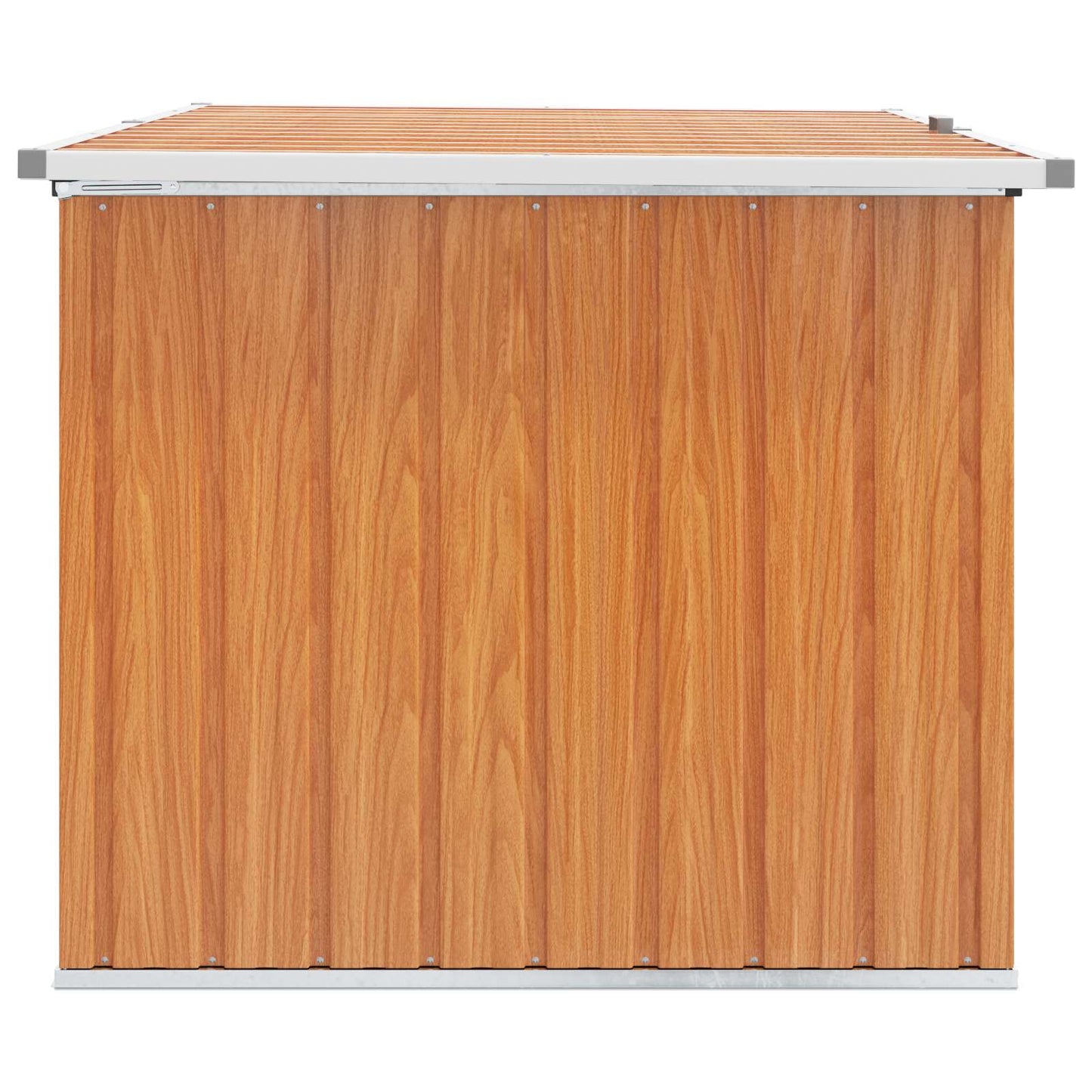 Outdoor Storage Box Galvanised Steel 150 x 101 x 91 cm Wood