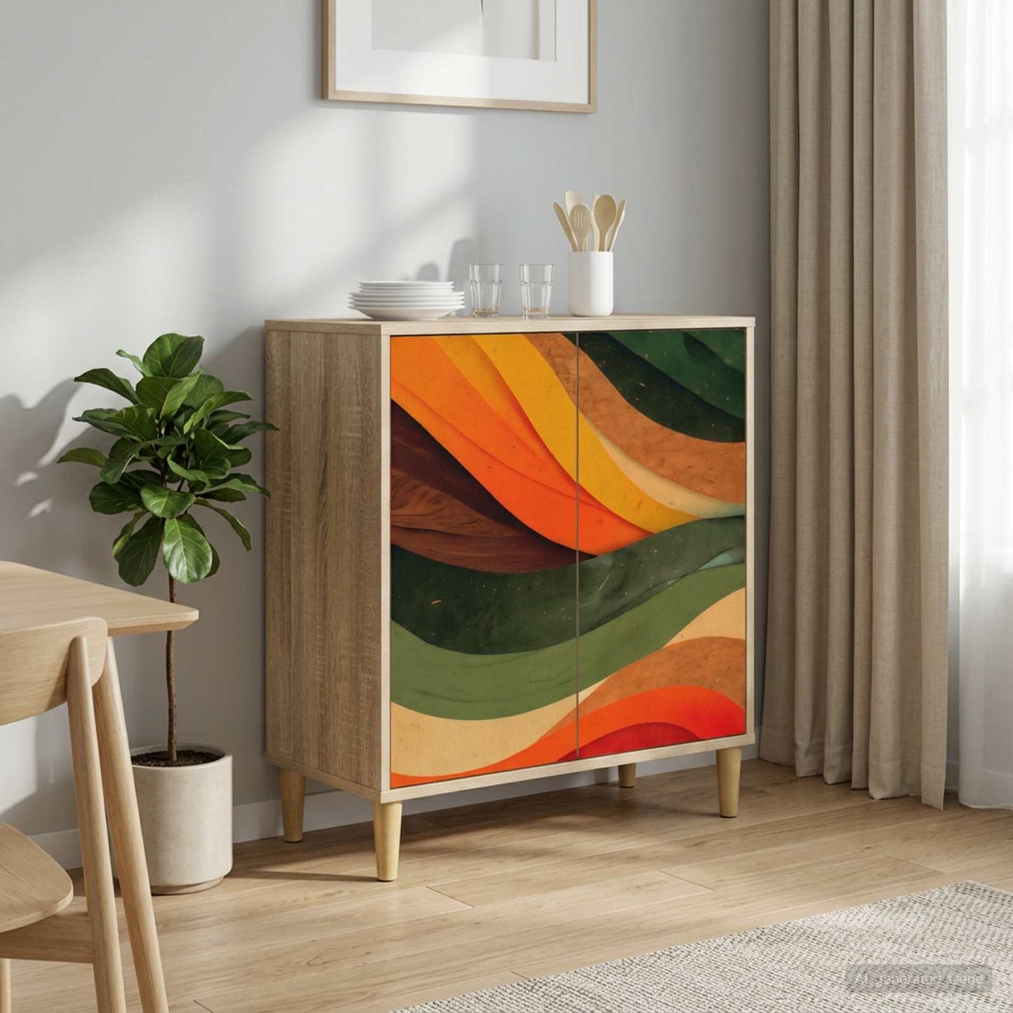 Sideboard BONN Sonoma 69 x 33 x 75 cm Engineered Wood