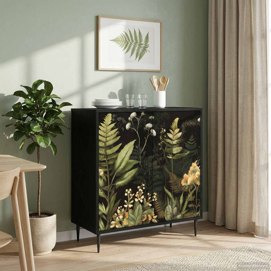 Sideboard RHENEN Black Oak 69 x 33 x 76 cm Engineered Wood