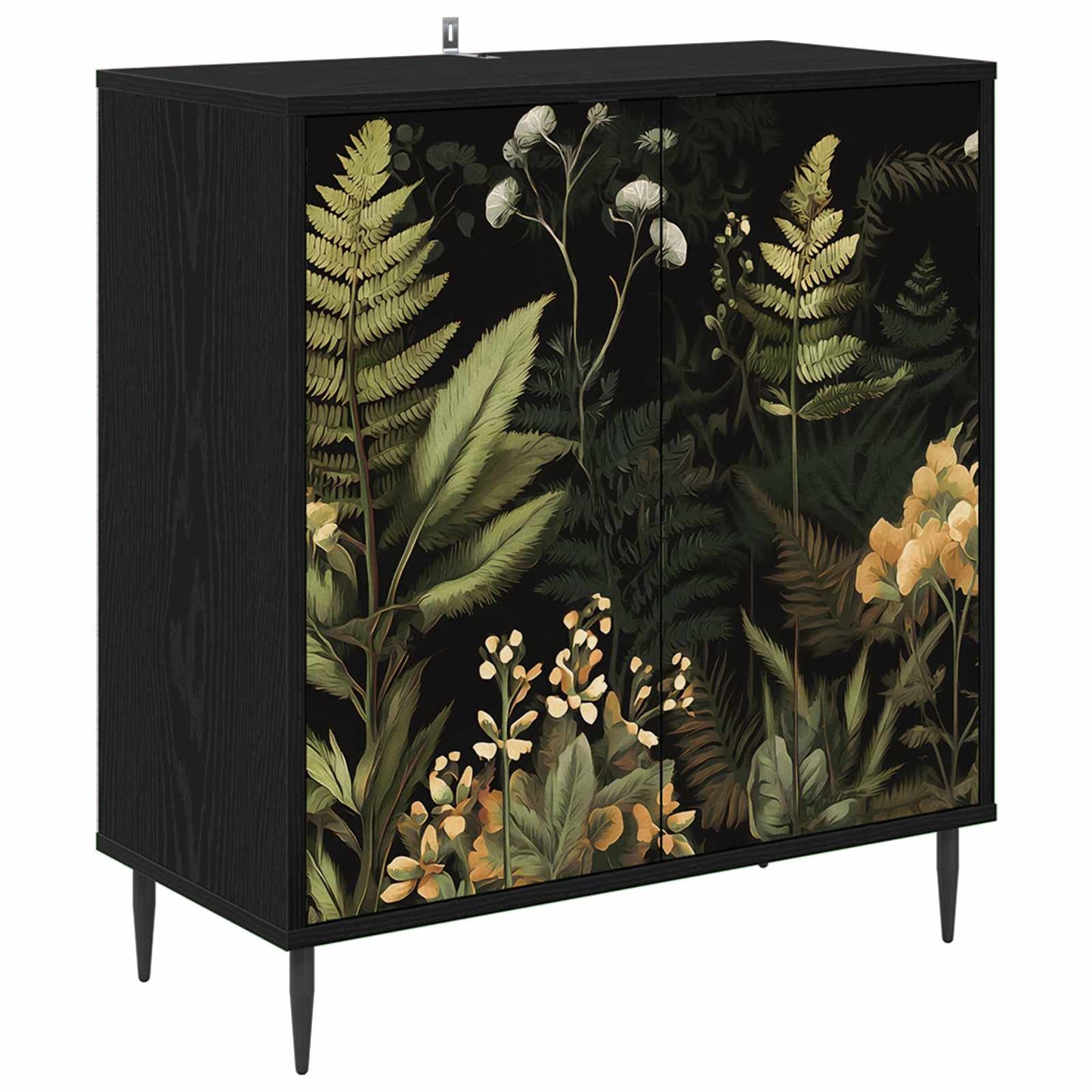 Sideboard RHENEN Black Oak 69 x 33 x 76 cm Engineered Wood