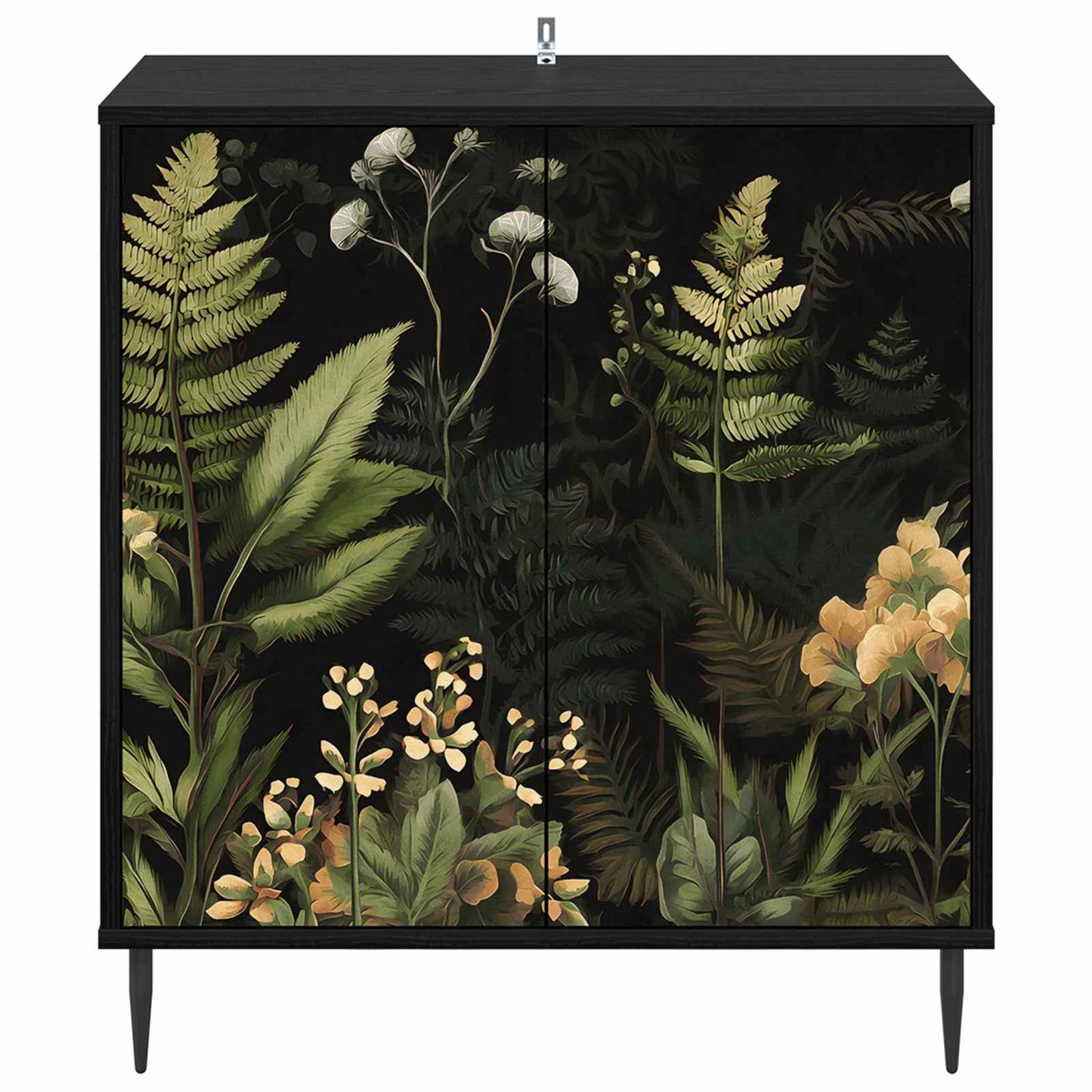 Sideboard RHENEN Black Oak 69 x 33 x 76 cm Engineered Wood