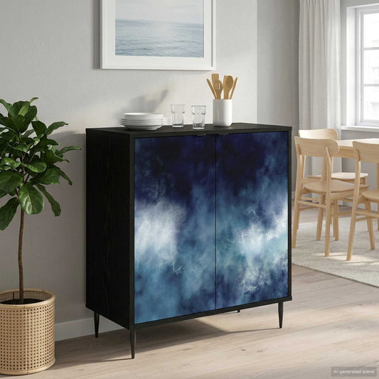 Sideboard RAALTE Black Oak 69 x 33 x 76 cm Engineered Wood