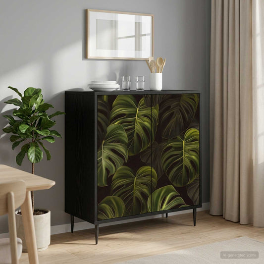 Sideboard ELBURG Black Oak 69 x 33 x 76 cm Engineered Wood