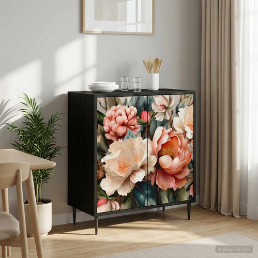 Sideboard BORNE Black Oak 69 x 33 x 76 cm Engineered Wood
