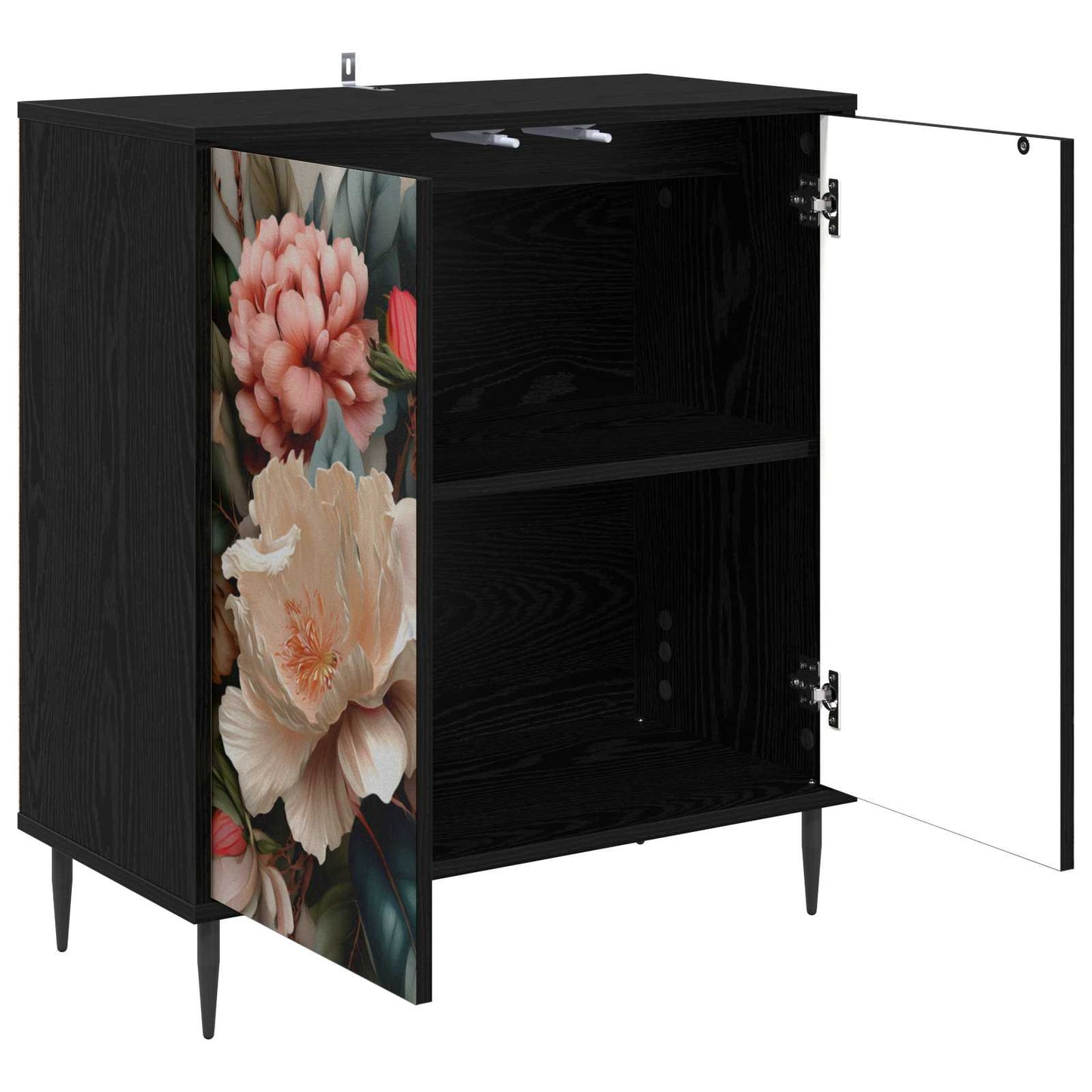 Sideboard BORNE Black Oak 69 x 33 x 76 cm Engineered Wood