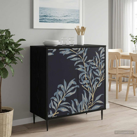 Sideboard DOKKUM Black Oak 69 x 33 x 76 cm Engineered Wood