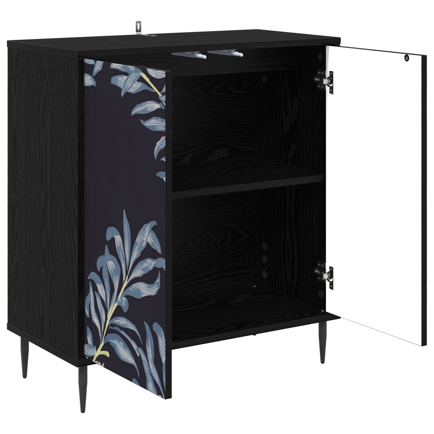 Sideboard DOKKUM Black Oak 69 x 33 x 76 cm Engineered Wood