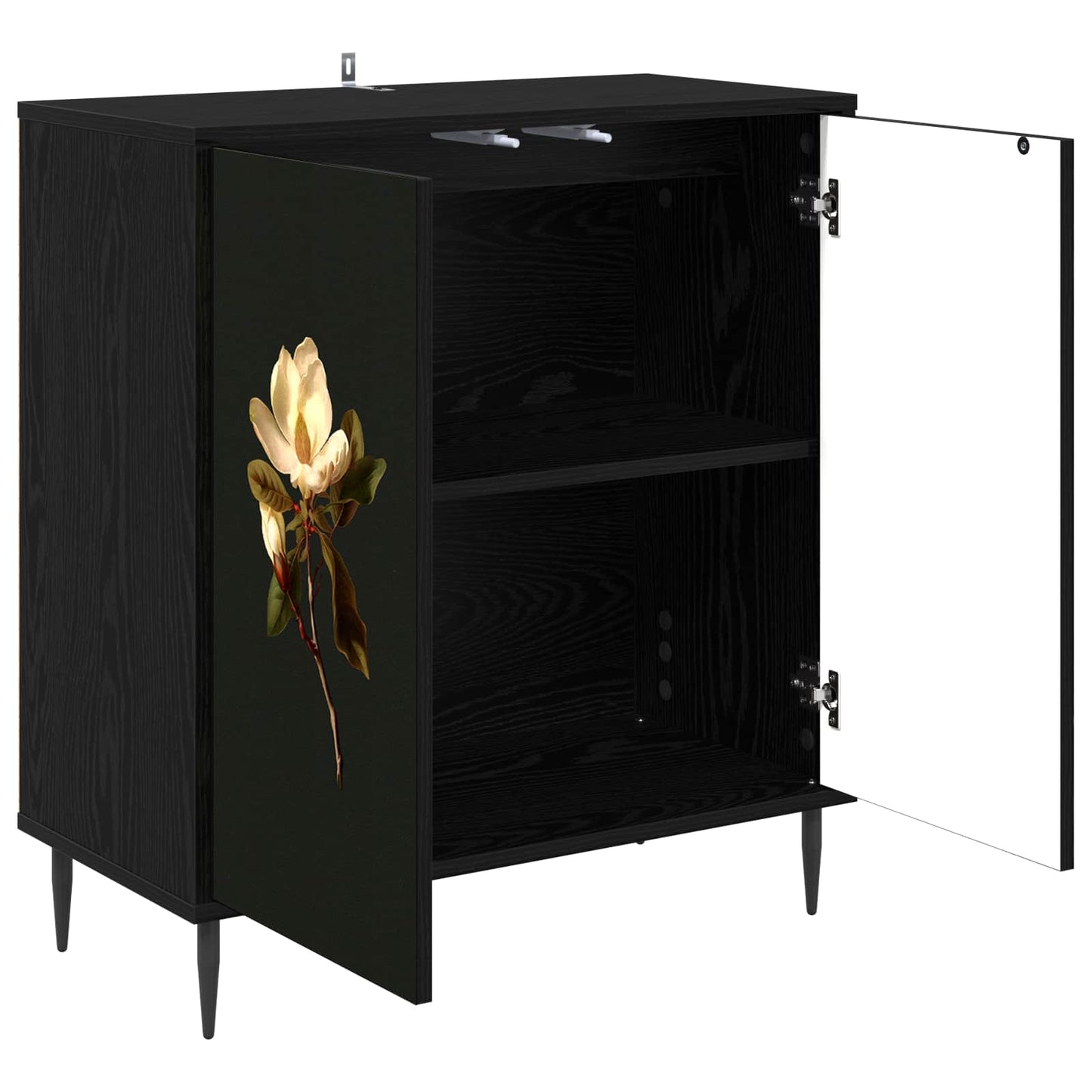 Sideboard BREMEN Black Oak 69 x 33 x 76 cm Engineered Wood