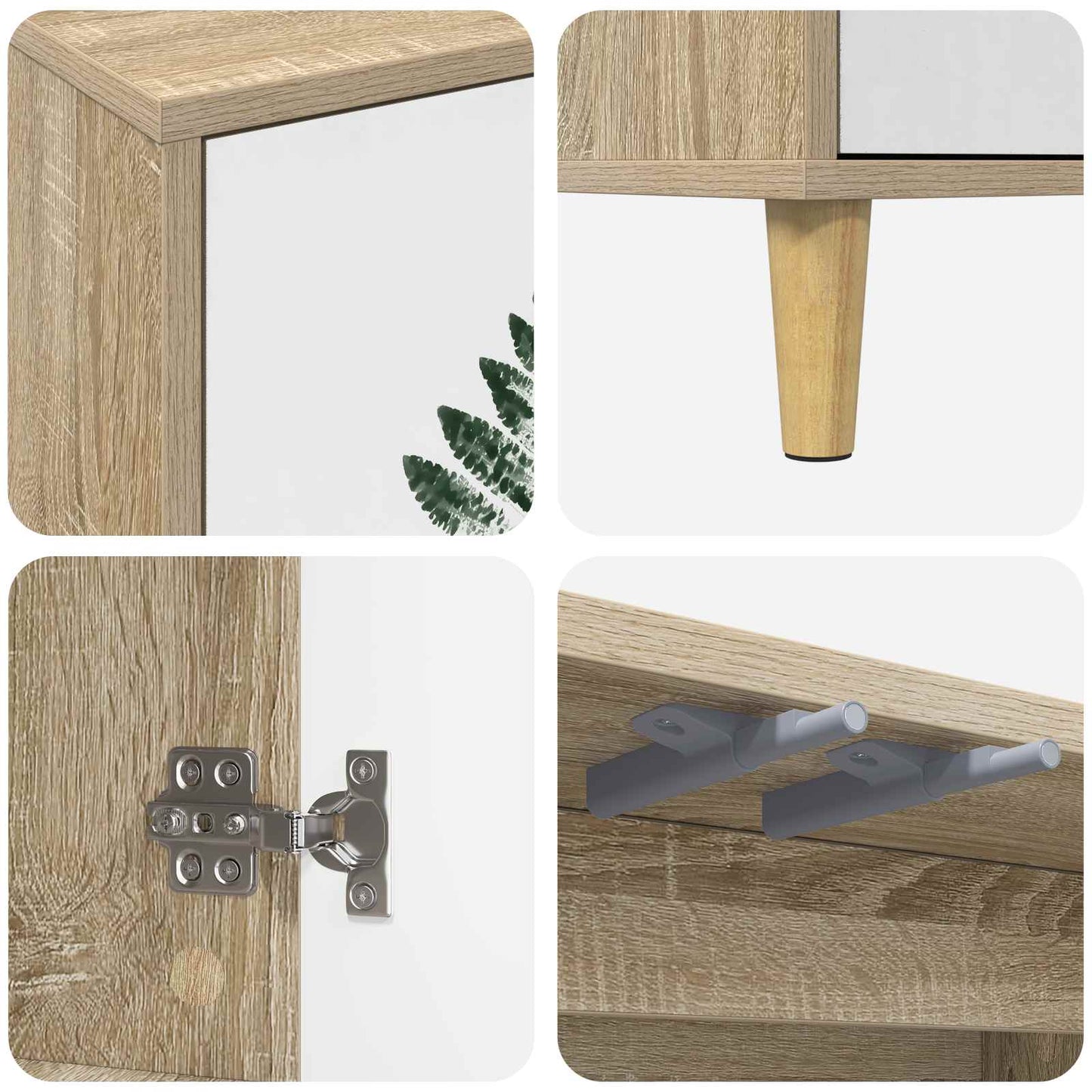 Sideboard HANAU Sonoma 102 x 33 x 75 cm Engineered Wood