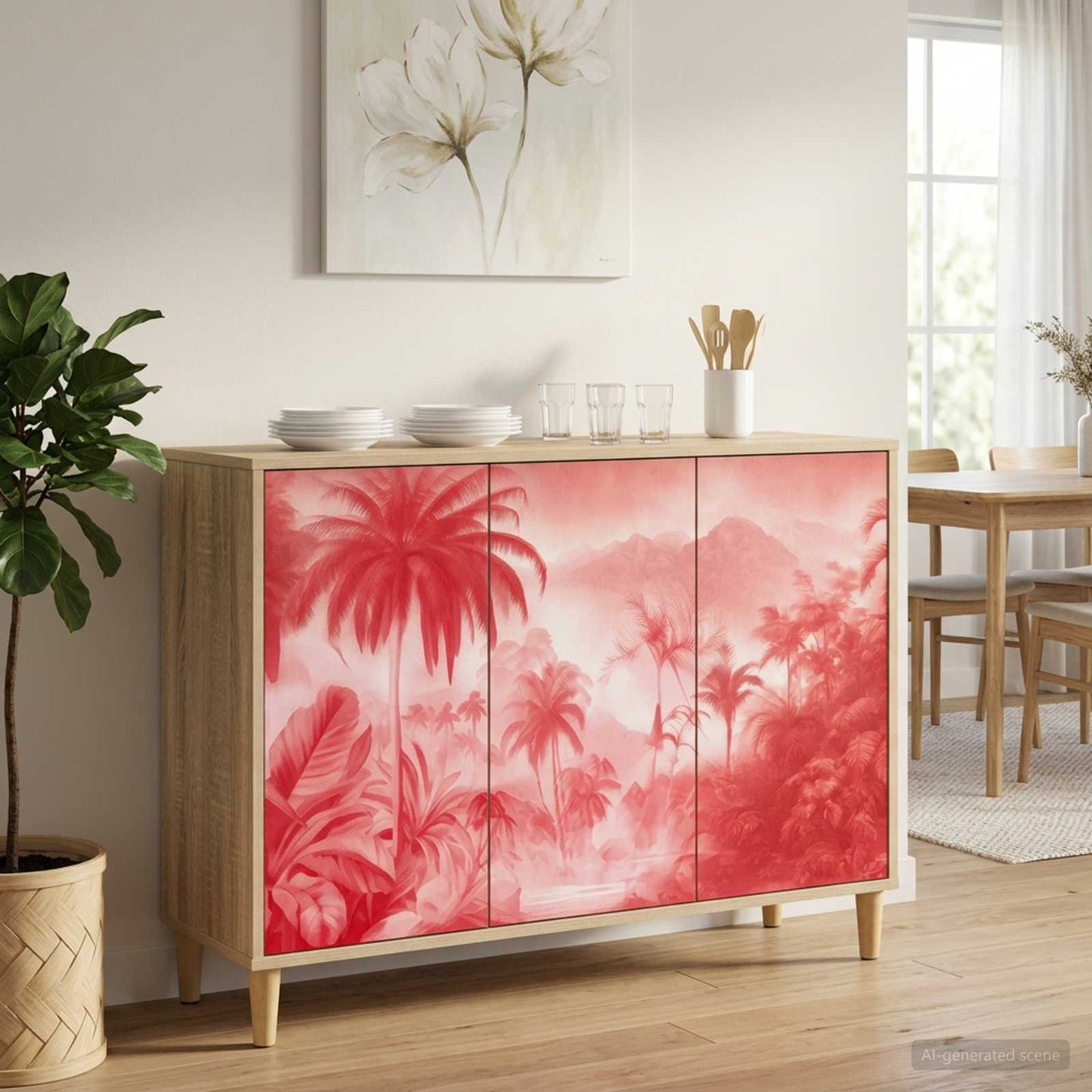 Sideboard AACHEN Sonoma 102 x 33 x 75 cm Engineered Wood