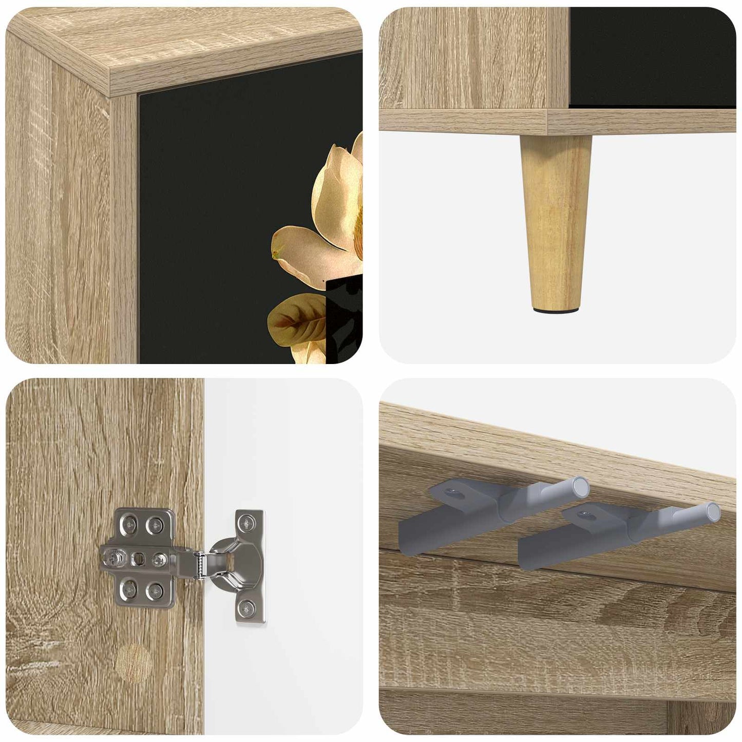 Sideboard BREMEN Sonoma 102 x 33 x 75 cm Engineered Wood